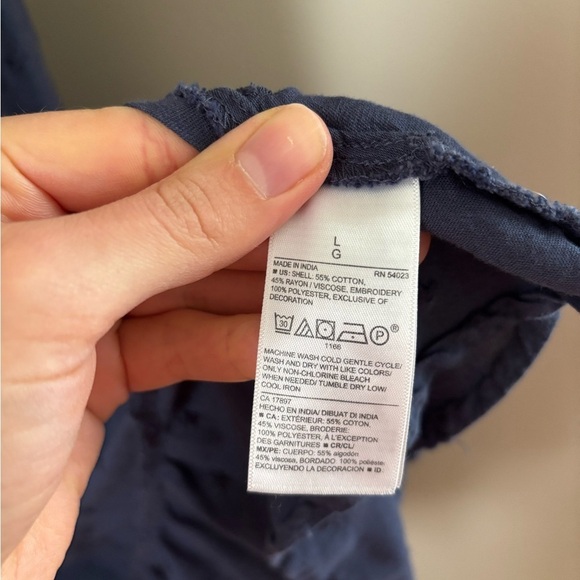 Old Navy Dark Blue Floral True Wrap Midi Dress - Picture 10 of 11